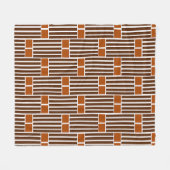 Braune Linien und Boxen Fleecedecke (Vorderseite (Horizontal))