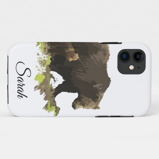 Braune Mama Vater Bär & Cub Tier Case-Mate iPhone Hülle (Rückseite (Horizontal))