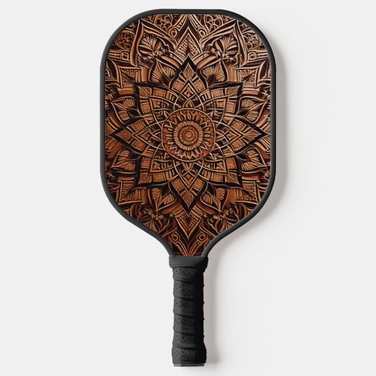 Braune Mandala-Pickleball-Schläger Pickleball Schläger (Vorderseite)