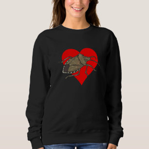 Braune Marmorierte Baumwanzen Herz Entomologe Inse Sweatshirt