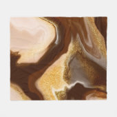 Braune Marmorstruktur: flüssig abstrakt Fleecedecke (Vorderseite (Horizontal))