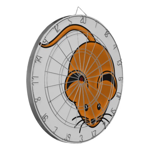 Braune Maus Dartscheibe (Vorderseite Links)