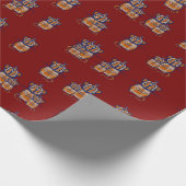 Braune Maus Muster Vorhang Geschenkpapier (Ecke)