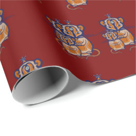 Braune Maus Muster Vorhang Geschenkpapier