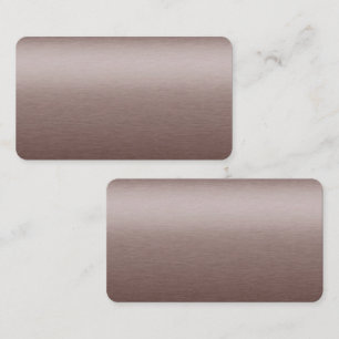 Braune Metallblank Geschäfts Karte