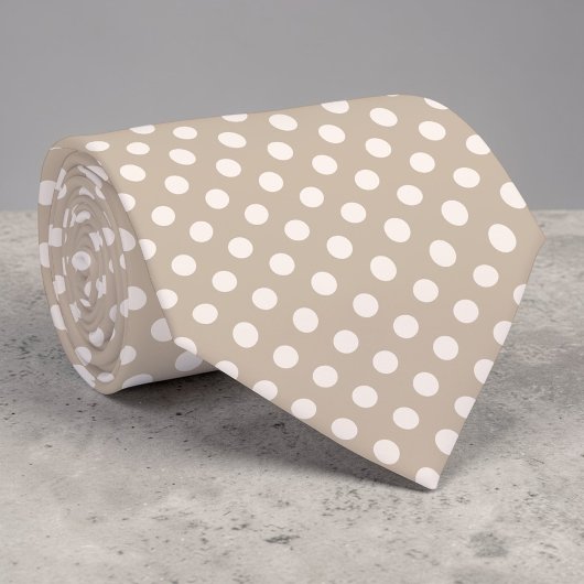 Braune Mini-Polka-Punkt-Krawatte Krawatte