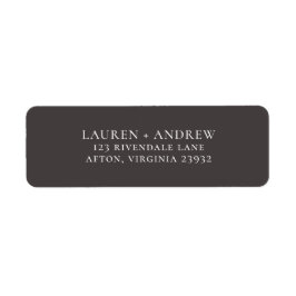 Braune Minimalistische Rücksendeadresse