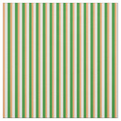 Braune, Minzcreme und waldgrüne Linien Stoff (Muster)