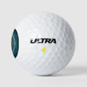 braune Mit Augen Schönheit Golfball (Logo)