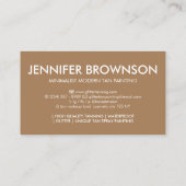 Braune moderne Body Tan Spray Visitenkarte (Rückseite)