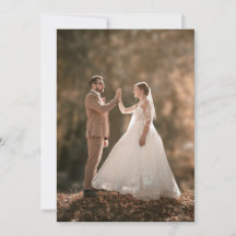 braune moderne Hochzeitseinladung, Einladung