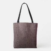 Braune Moderne Schlangenledermuster-Tasche Tasche (Rückseite)