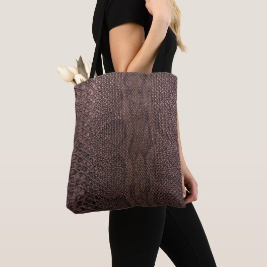 Braune Moderne Schlangenledermuster-Tasche Tasche (Von Nahem)