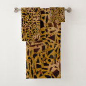 Braune Mosaikglasplatte Moderner Chic Badhandtuch Set (Insitu)