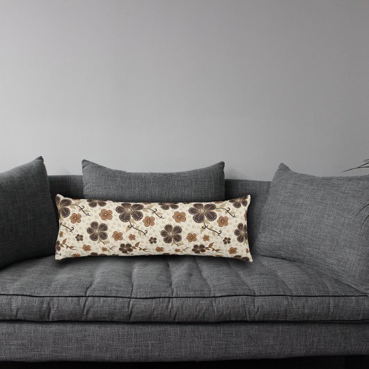 Braune natürliche Blume Seitenschläferkissen