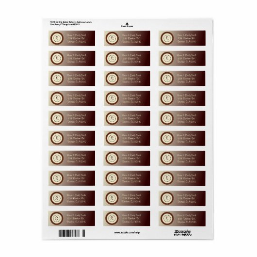 Braune, natürliche Fackel anpassbare Etiketten (Vorne)