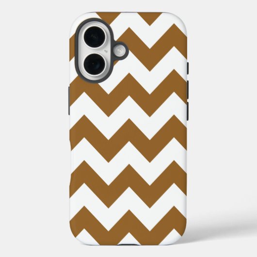 Braune neutrale Chevron-Muster Case-Mate iPhone Hülle (Rückseite)