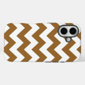 Braune neutrale Chevron-Muster Case-Mate iPhone Hülle (Rückseite (Horizontal))