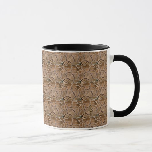 Braune neutrale Farben für das Muster der Tierhaut Tasse (Rechts)