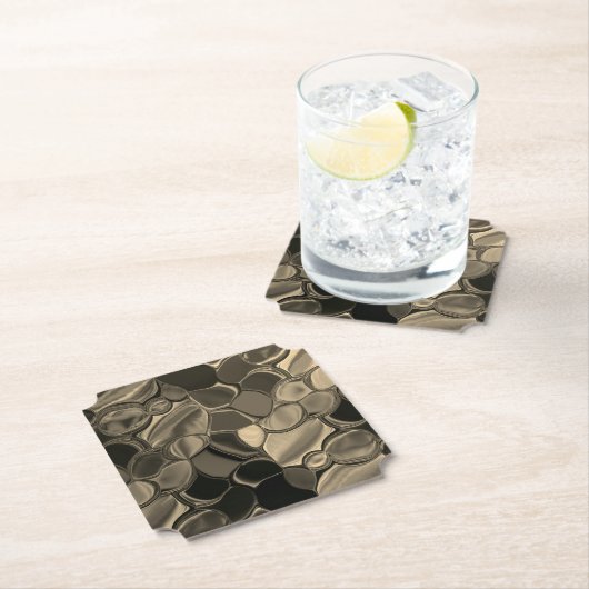 Braune oder kupferfarbene Teile, Kreise und gerund Untersetzer (Vor Ort)