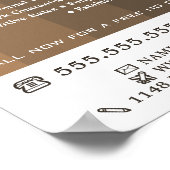 Braune Ombre Streifen, Maler und Dekorator Poster (Ecke)