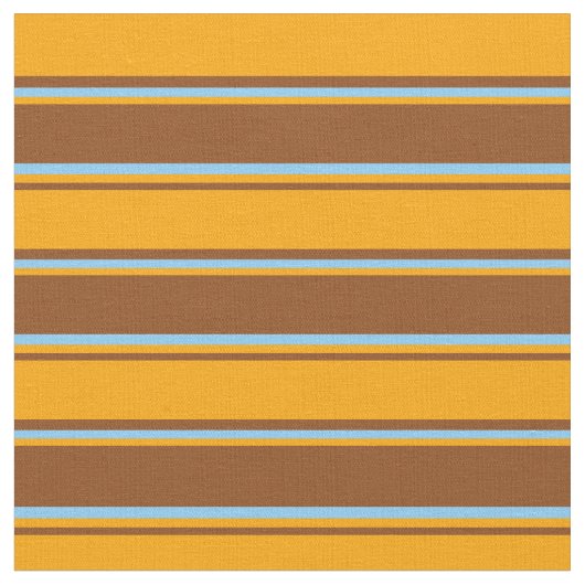 Braune, orange und helle blaue Linien Stoff (Nahaufnahme)