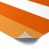 Braune, orange und weiße Streifen Poster (Ecke)