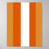 Braune, orange und weiße Streifen Poster (Vorne)
