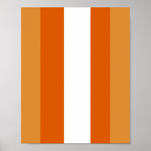 Braune, orange und weiße Streifen Poster