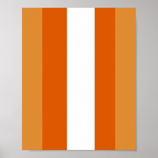 Braune, orange und weiße Streifen Poster (Vorne)