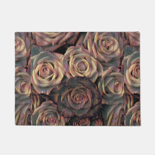 Braune, orangefarbene, goldene Rose Tor Mat Fußmatte