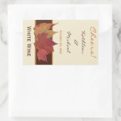 Braune Orangen Elfenbein Getrocknete Blätter Hochz Rechteckiger Aufkleber (Tasche)