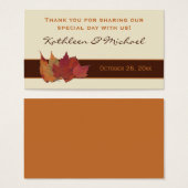 Braune Orangen Ivory Getrocknete Blätter Gastgesch (Vorne & Hinten)