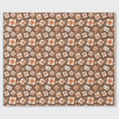 Braune Orangenblätter Geschenke Geschenkpapier (Flach)