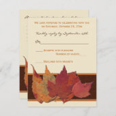 Braune Orangenblüte, getrocknete Blätter RSVP-Kart Einladung (Vorne/Hinten)