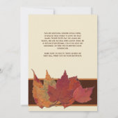 Braune Orangenblüten, getrocknete Blätter Hochzeit Einladung (Rückseite)