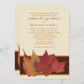 Braune Orangenblüten, getrocknete Blätter Hochzeit Einladung (Vorne/Hinten)