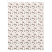 Braune Osterbünen auf Tan und Weiß gestreift Tischdecke (Vorderseite)