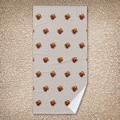 Braune Pansy Blume Nahtloses Muster auf Badetuch Badehandtuch