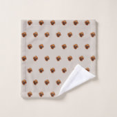 Braune Pansy Blume Nahtloses Muster auf Waschtuch Waschlappen (Waschlappen)