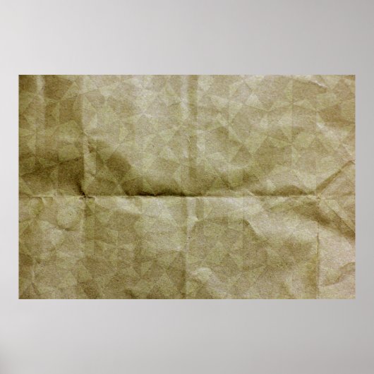 Braune Papierfalte. Mach das Papier kaputt. Hinter Poster (Vorne)