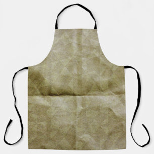 Braune Papierfalte. Mach das Papier kaputt. Hinter Schürze