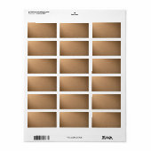 Braune Papptextur für den Hintergrund Adressaufkleber (Vorne)