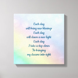 Braune pastellfarbene Regenbogen Inspiration Affir Leinwanddruck