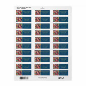 Braune Pferde - farbiges Muster - Adressetikett (Vorne)