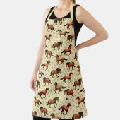 Braune Pferde Galloping Schürze (InSitu)