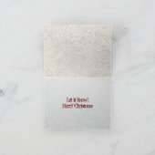 Braune Pferderollen in Schneeschuhkarte Feiertagskarte (Innenseite)