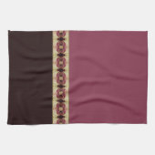 Braune Pinks und Beige Geschirrtuch (Horizontal)