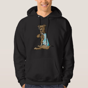 Braune Pitbull-Tätowier-Mutter-Bully-Hund-Fell-Hau Hoodie