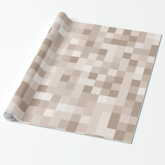 Braune Pixel Geschenkpapier